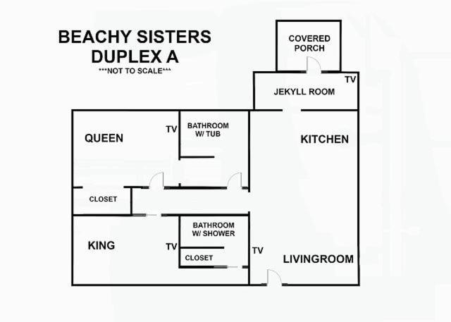 Beachy Sisters A Duplex Apartment Jekyll Island Exterior photo